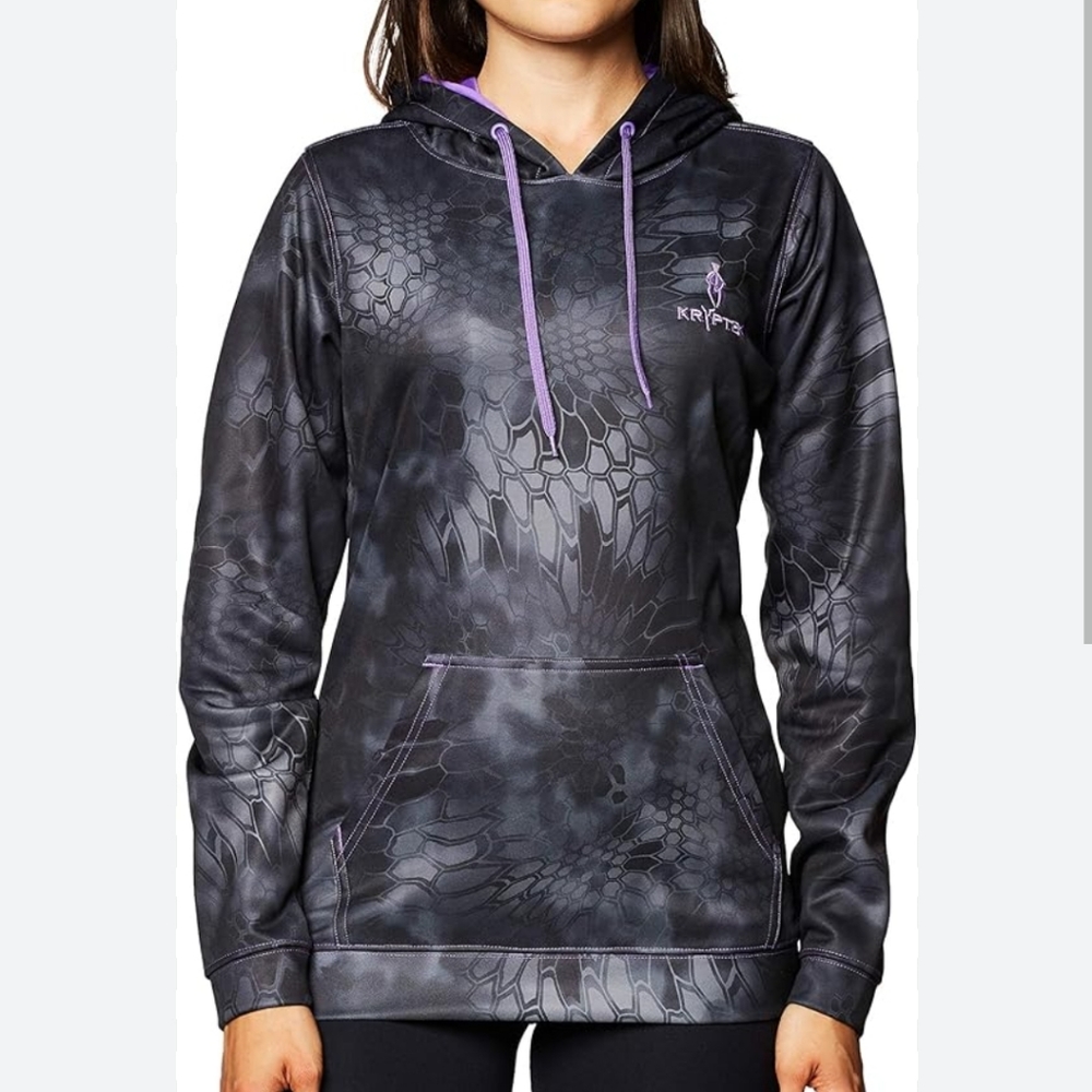 Womens Kryptek Zenobia Camo Hoodie in Typhon/Purple, Small